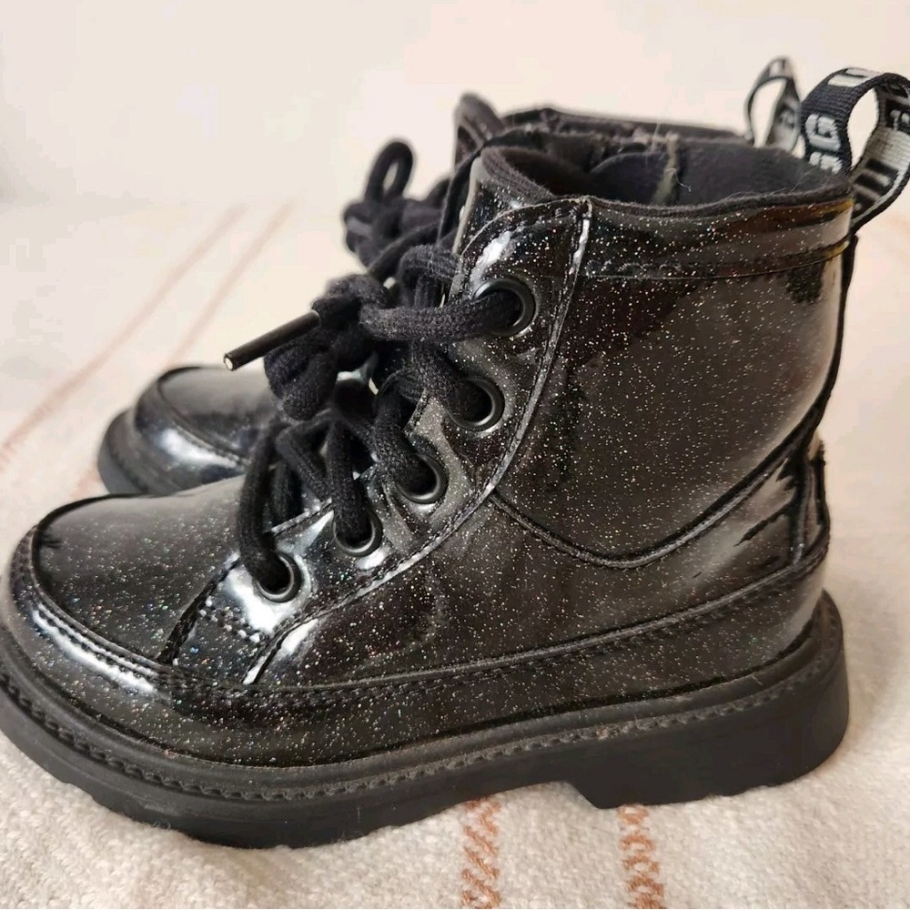 UGG AUSTRALIA ROBLEY Black Glitter Kids Boots size 6
